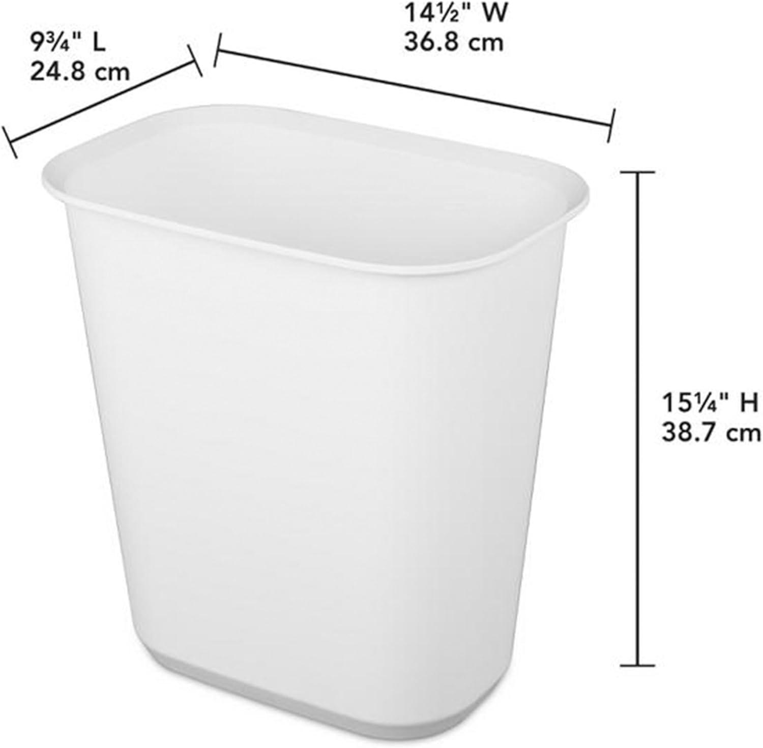 Sterilite Sterilite Rectangular Wastebasket Open Top Trash Bin, 6 Pack (Set of 6)
