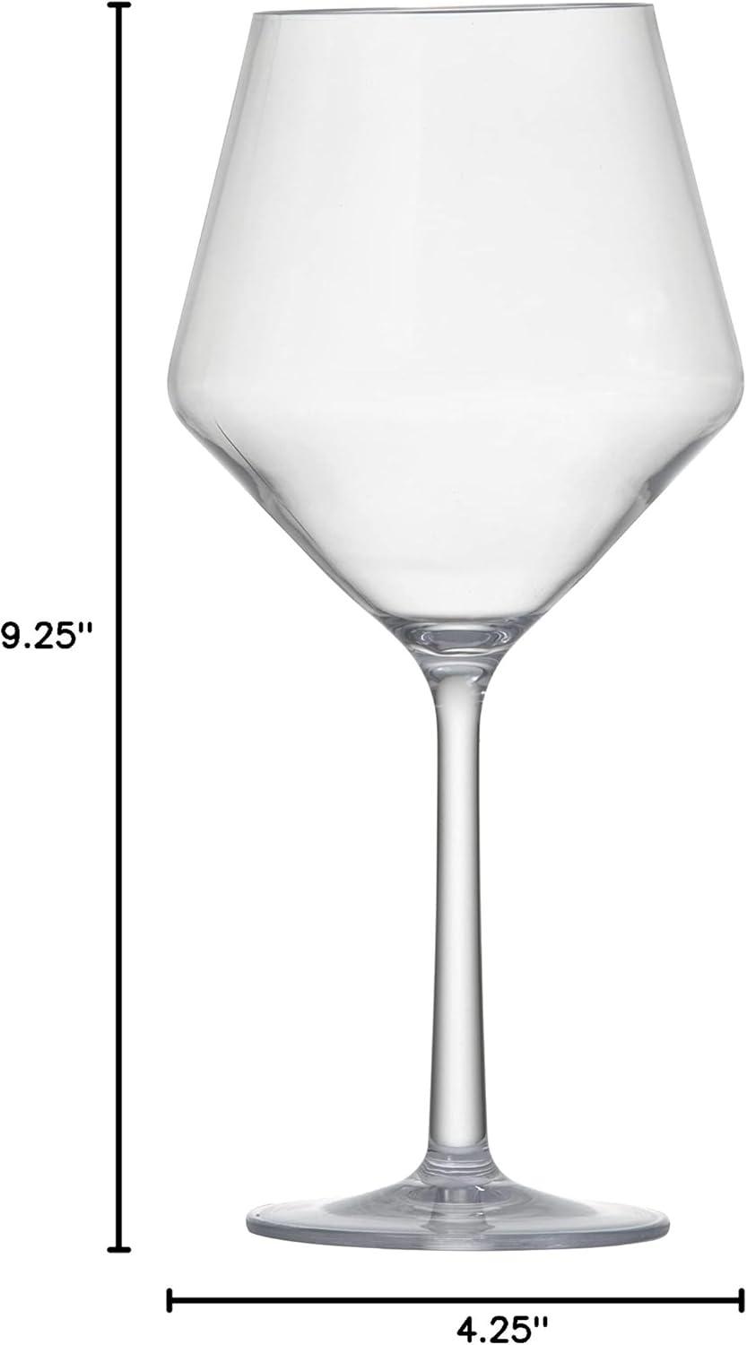 Fortessa Sole Outdoor Shatter Resistant BPA Free Premium Copolyester Plastic Drinkware 6 Pack, Yellow Sun, Sauvignon Blanc Glass (Set of 6)