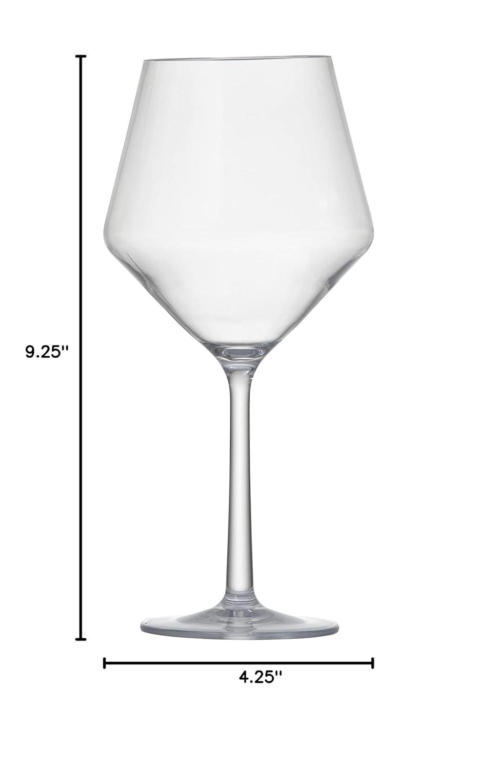 Fortessa Sole Outdoor Shatter Resistant BPA Free Premium Copolyester Plastic Drinkware 6 Pack, Yellow Sun, Sauvignon Blanc Glass (Set of 6)