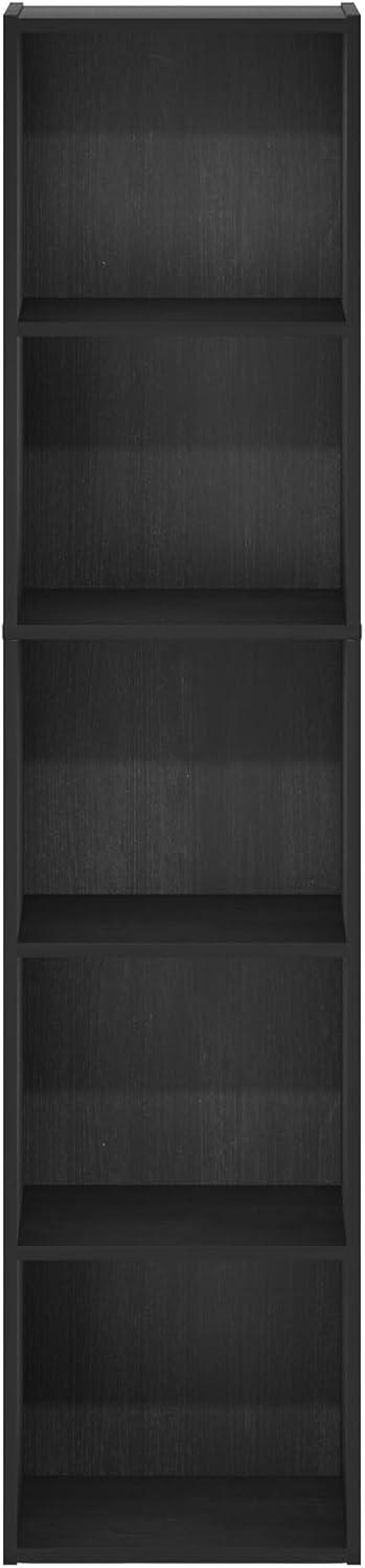 Furinno Pasir 5-Tier Open Shelf Bookcase, Blackwood