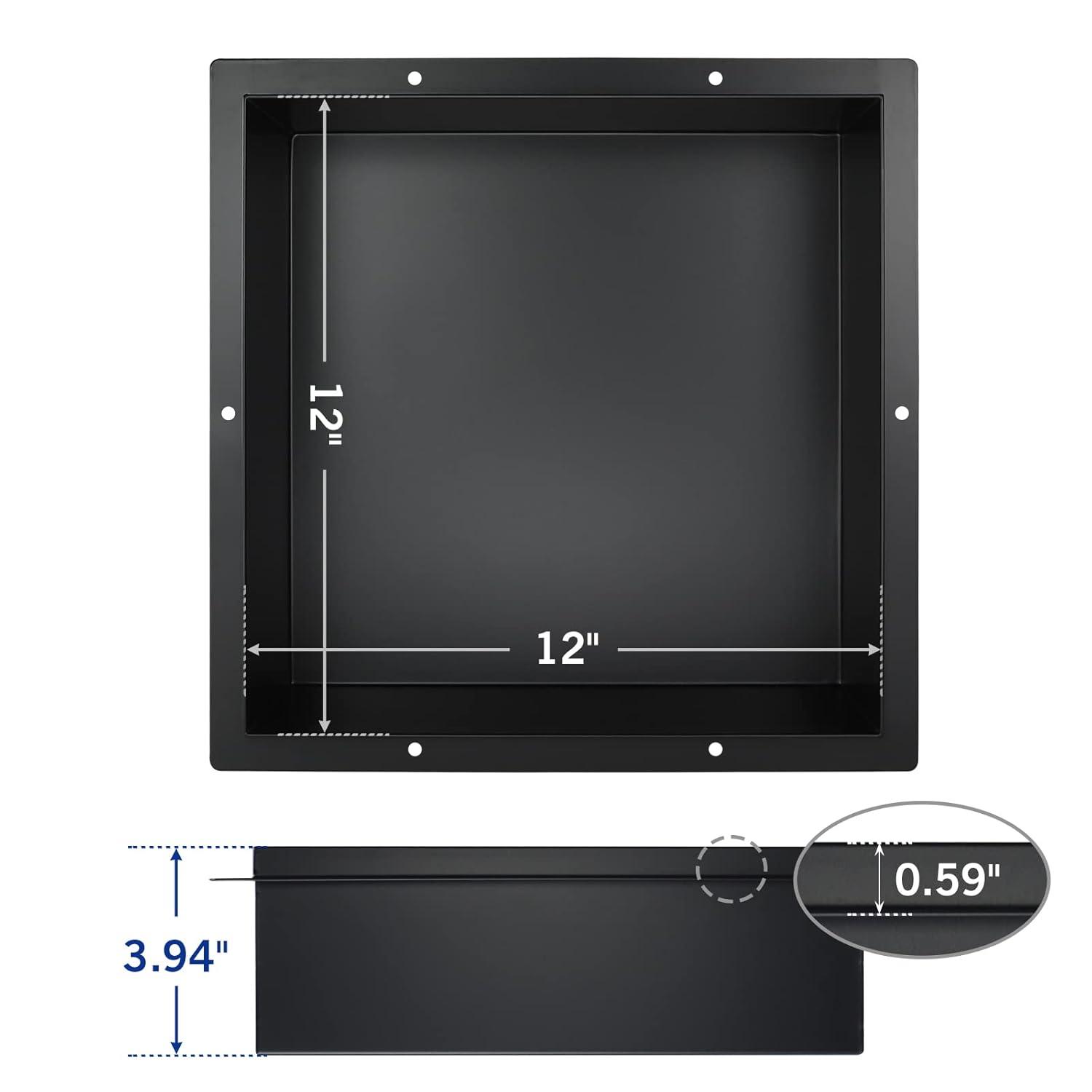 Shower Niche Stainless Steel In-wall Model 12" X 12" Recessed Shelf - Modern and Elegant Design - Easy to Install