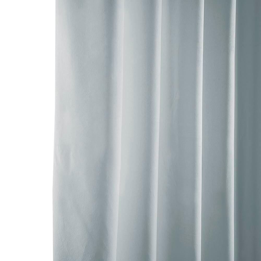 Half Price Drapes Aquarius Blue Heritage Plush Velvet Room Darkening Curtains (1 Panel), 50W X 108L