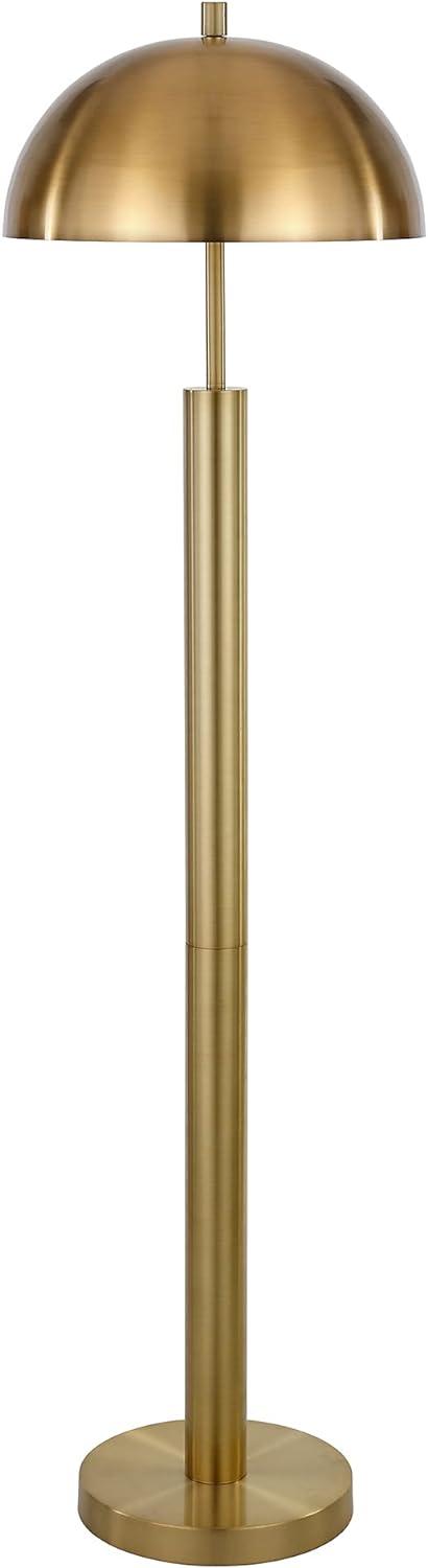 York 58" Brass Mid-Century Modern Adjustable Floor Lamp