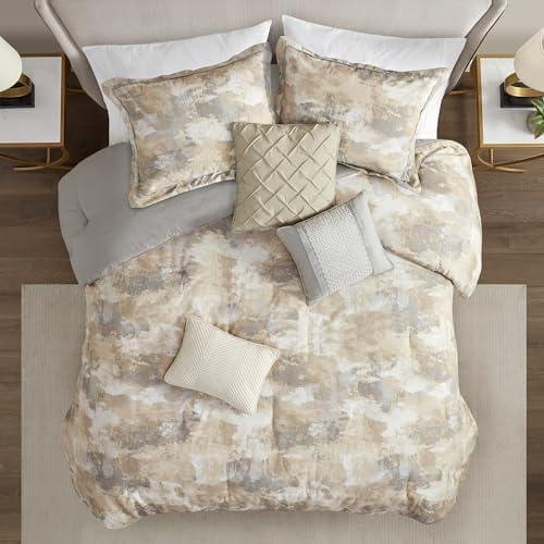 Madison Park Beacon 7 Piece Textured Cotton Blend Comforter Set (Set of 7)