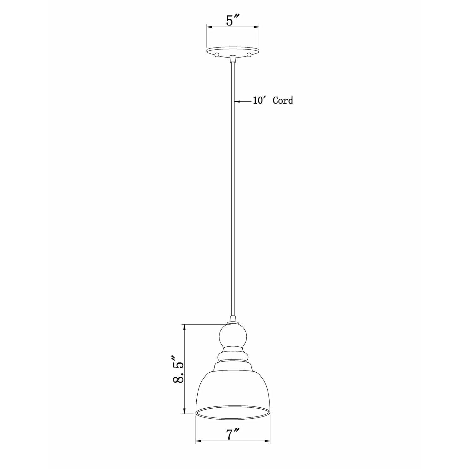 Forte Lighting 2678-01 1 Light 7" Wide Mini Pendant - Bronze