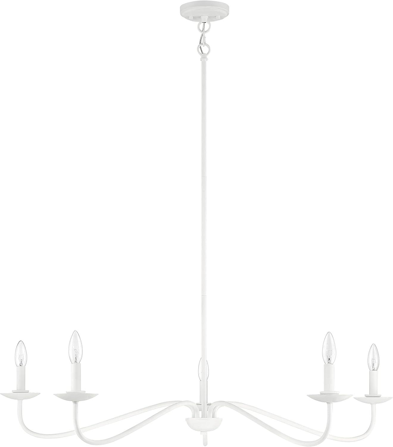 Trade Winds Lighting 5-Light Chandelier In Matte Black