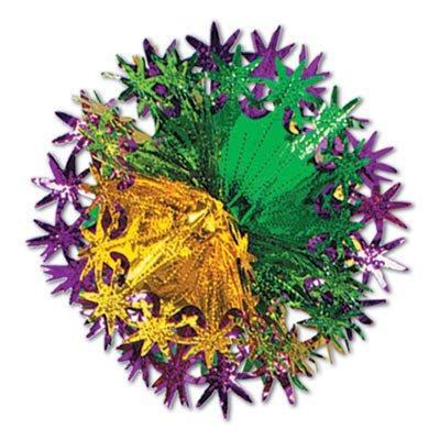 Star Ball 12" Gold, Green, Purple - 12 Pack (1 Per Package)