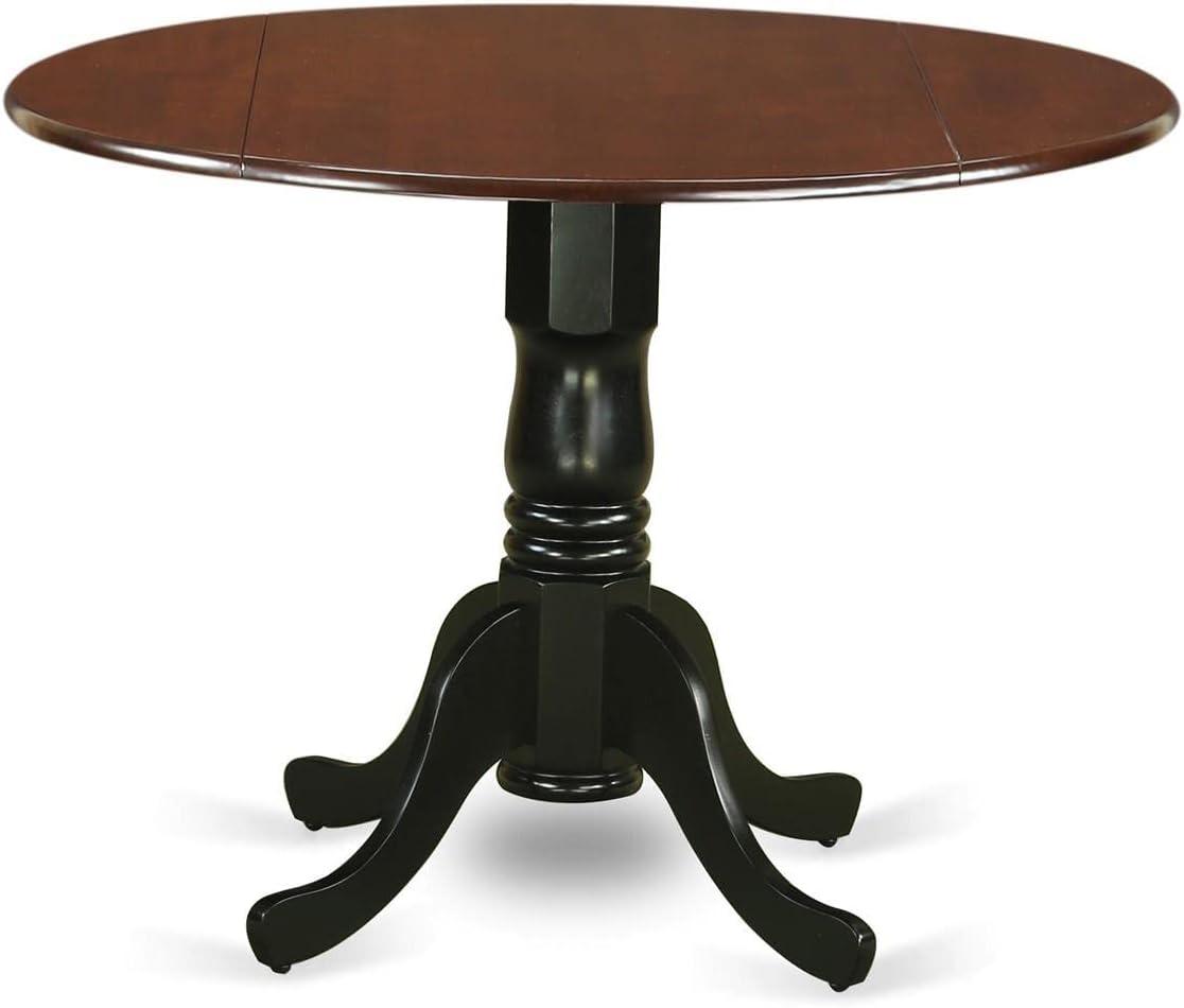 East West Furniture Dublin Traditional Wood Dining Table in Mahogany/Black