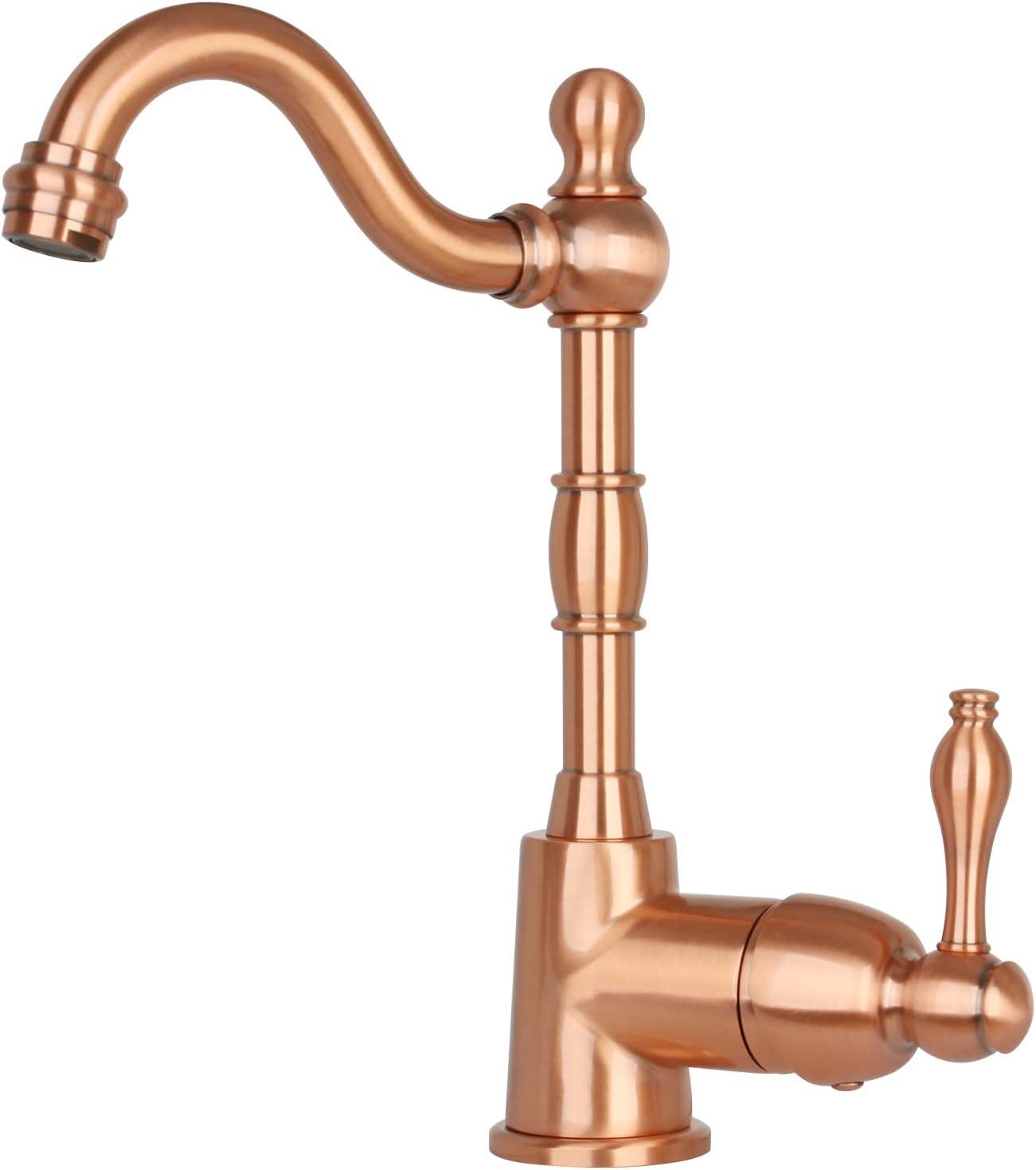 Copper One-Handle Polished Brass Kitchen Faucet