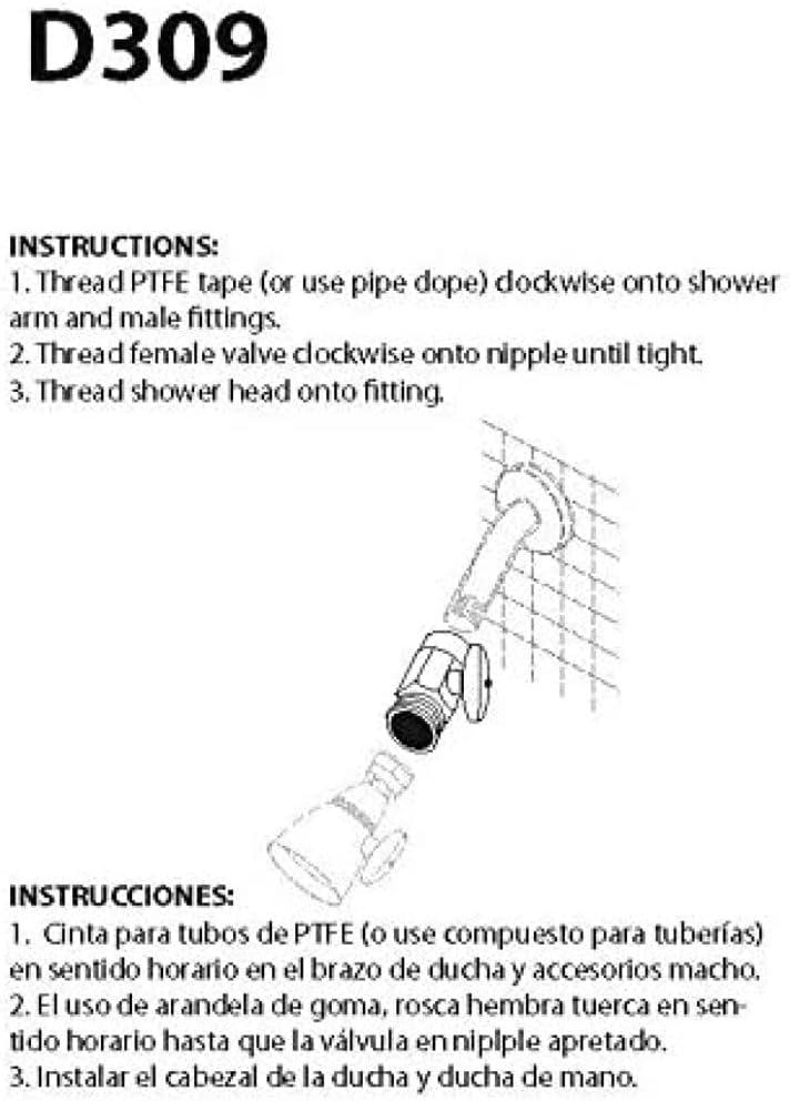 1/2" Shower Arm Volume Flow Control Trickle Valve