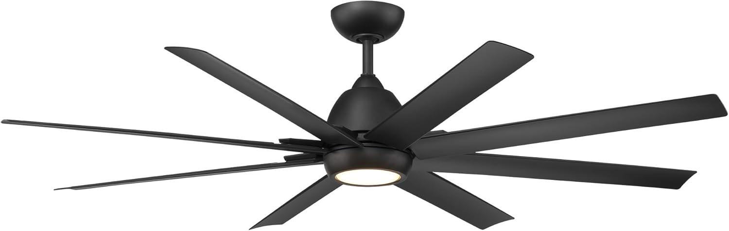 66" 8 - Blade Outdoor / Indoor Smart Ceiling Fan with Remote Control Included, Works With Google Assistant, Amazon Alexa and IOS/Android Mobile APP