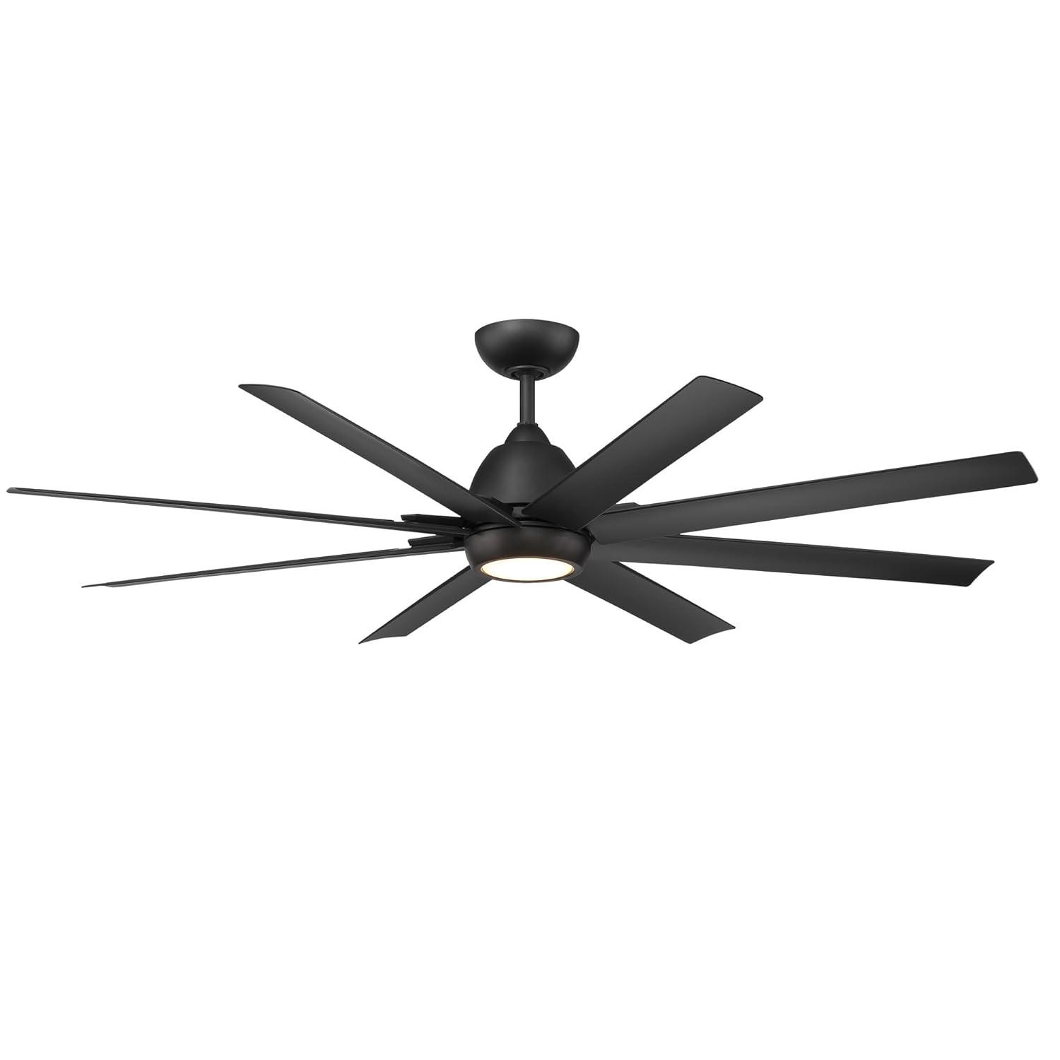 WAC Limited Fans 66" 8 - Blade Outdoor / Indoor Smart Ceiling Fan with Remote Control Included, Works With Google Assistant, Amazon Alexa and IOS/Android Mobile APP