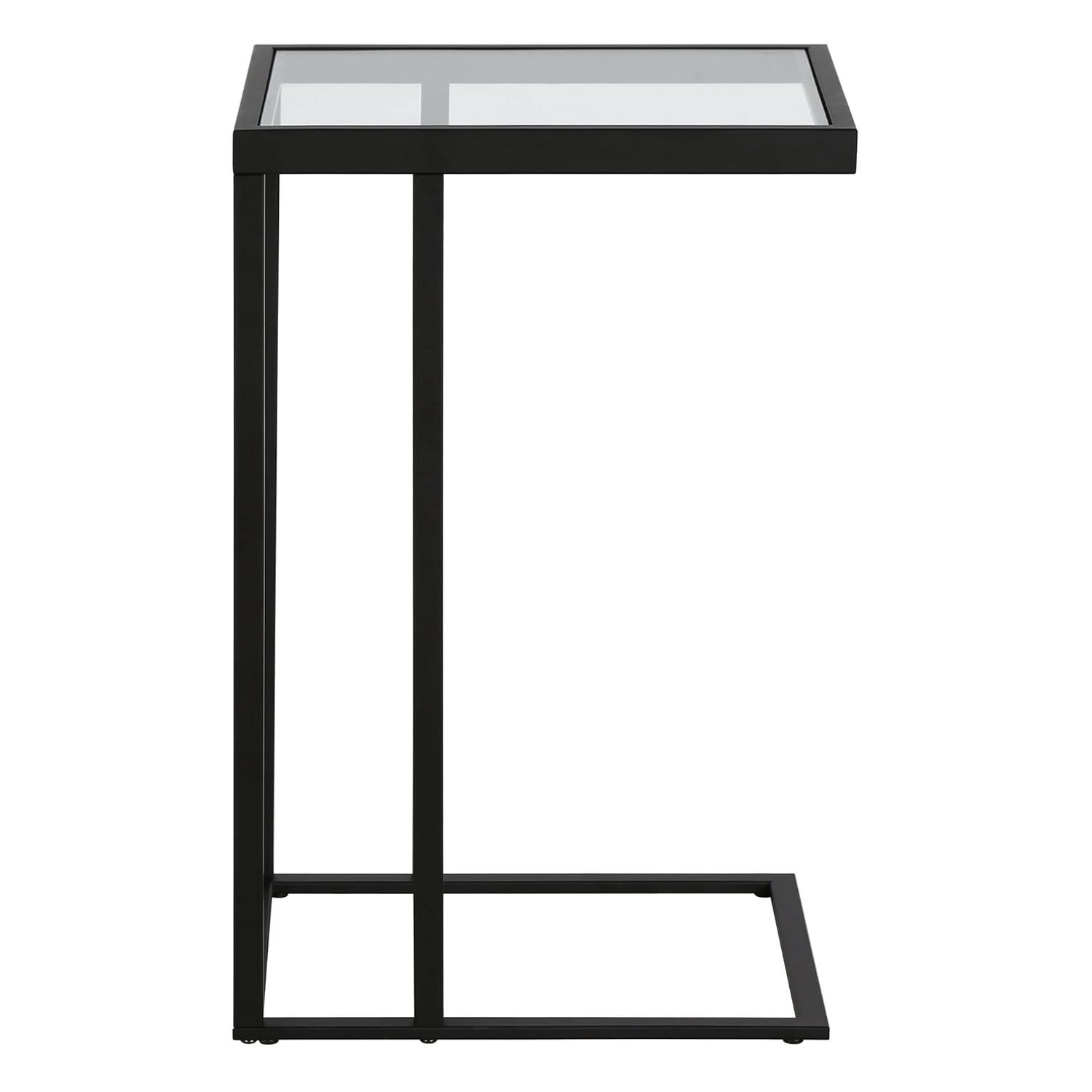 Evelyn&Zoe Alexis 16" Wide Rectangular Side Table, Blackened Bronze