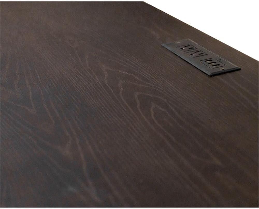 Kingston Traditional Wood Office Desk Dark Brown - Martin Furniture