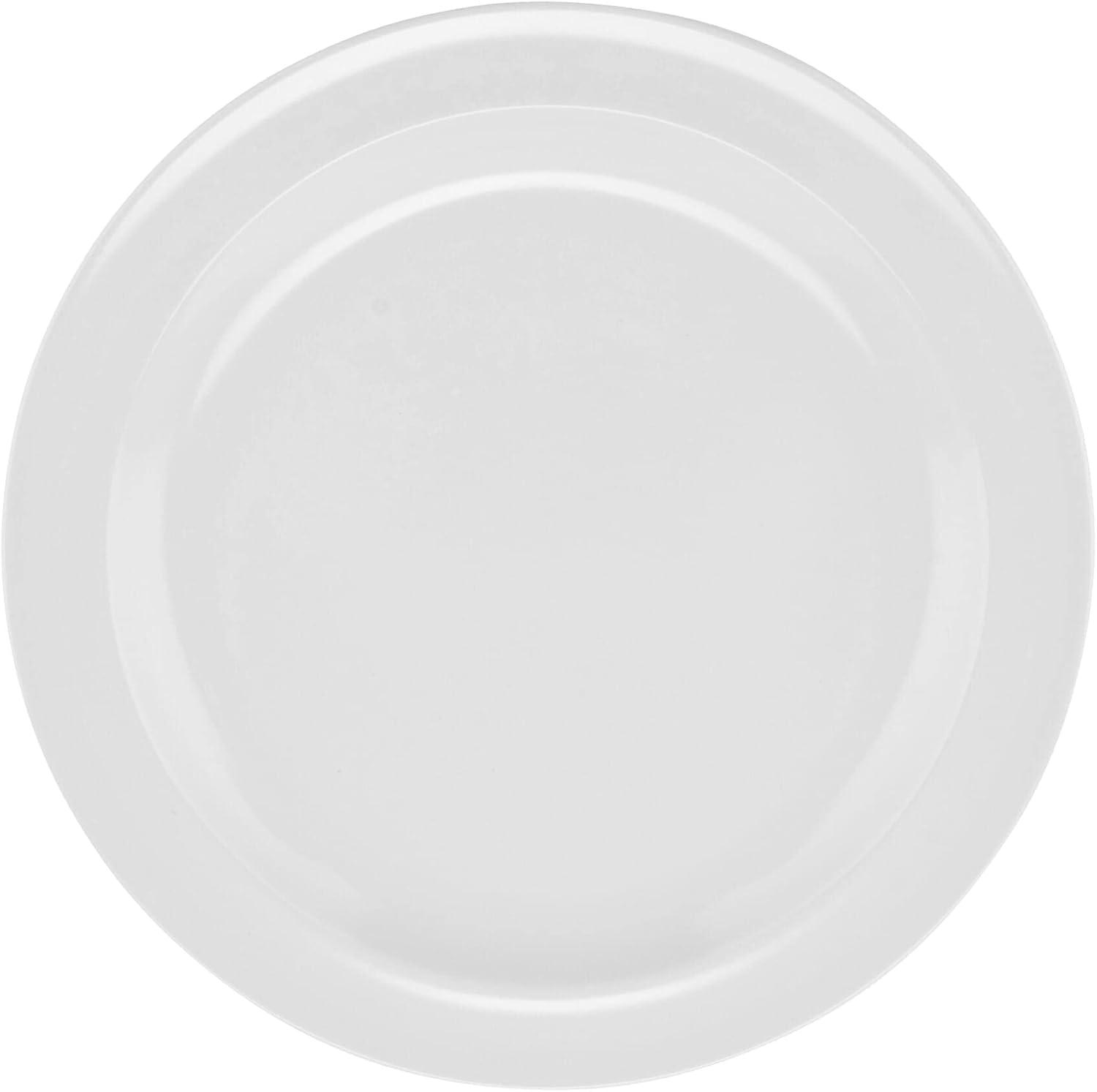 White Melamine 7.25" Round Chip-Resistant Salad Plate