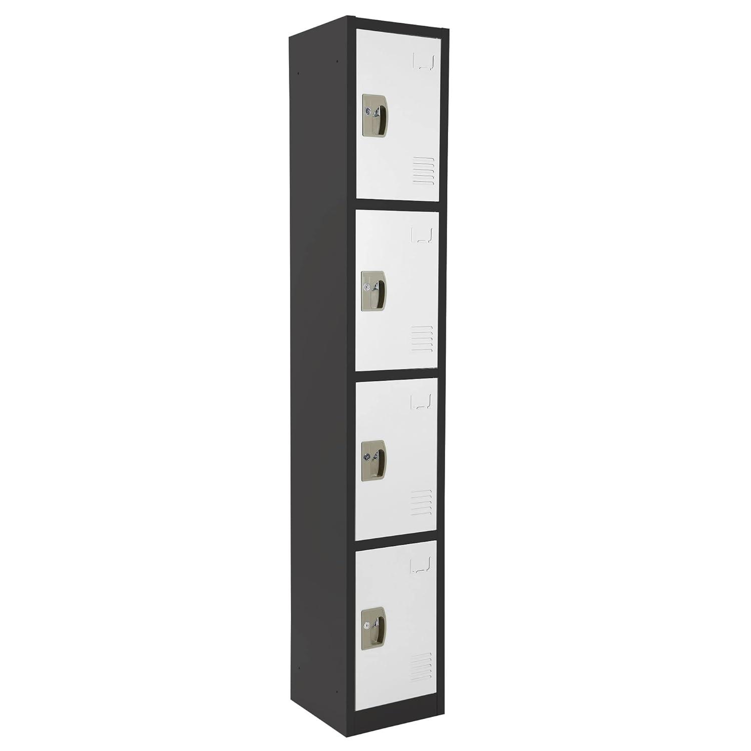 AdirOffice 12'' Wide Steel 4-Tier School and Gym Locker