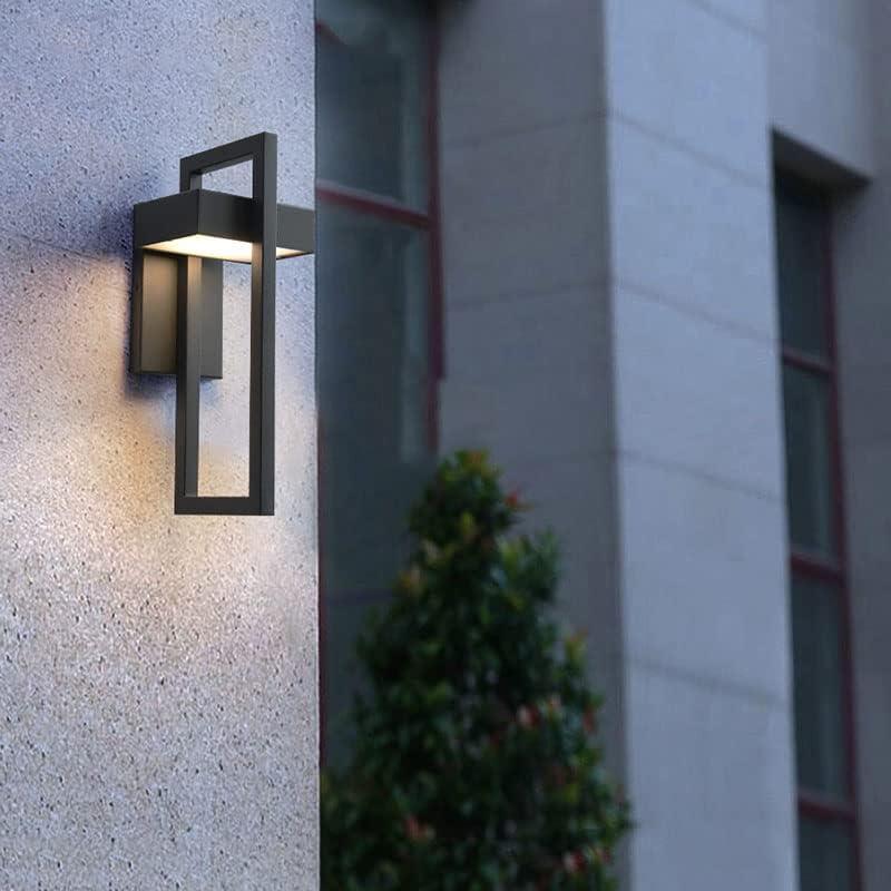 Black Matte Integrated LED Outdoor Wall Sconce Set