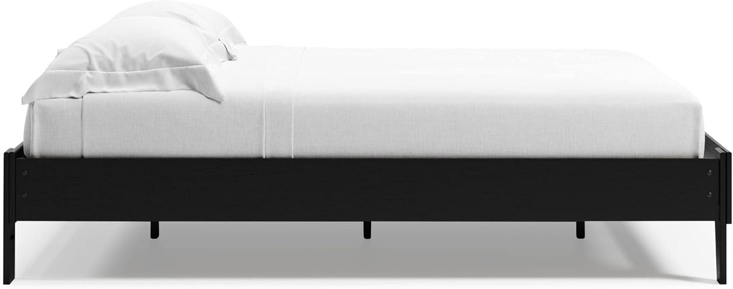 Signature Design by Ashley Queen Finch Platform Bed Black : Modern Style, MDF Frame, No Box Spring Needed