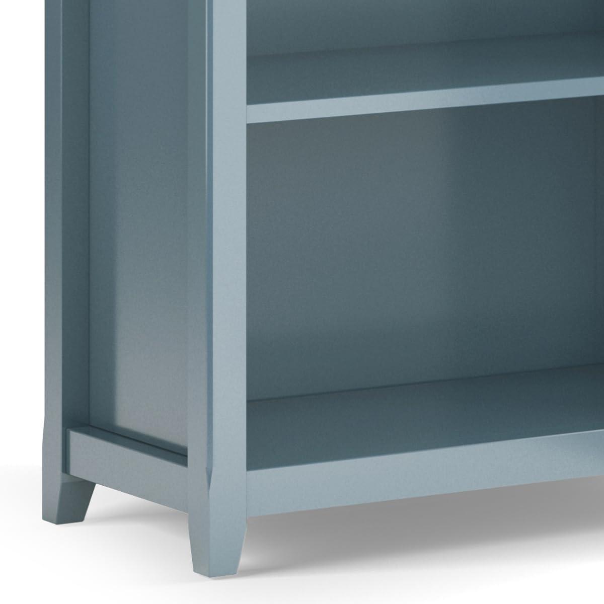 Simpli Home Amherst 30"W Solid Wood 5 Shelf Bookcase with Adjustable Shelves