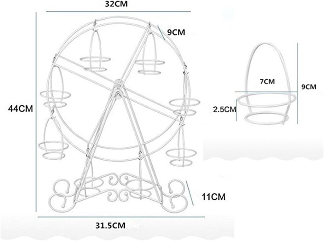ASkinds Ferris Wheel Cupcake Stand Dessert Serving Tray, Ferris Wheel Cupcake Stand for Carnival and Circus Theme Party Wedding Party Furnishing Accessories (Silvery)