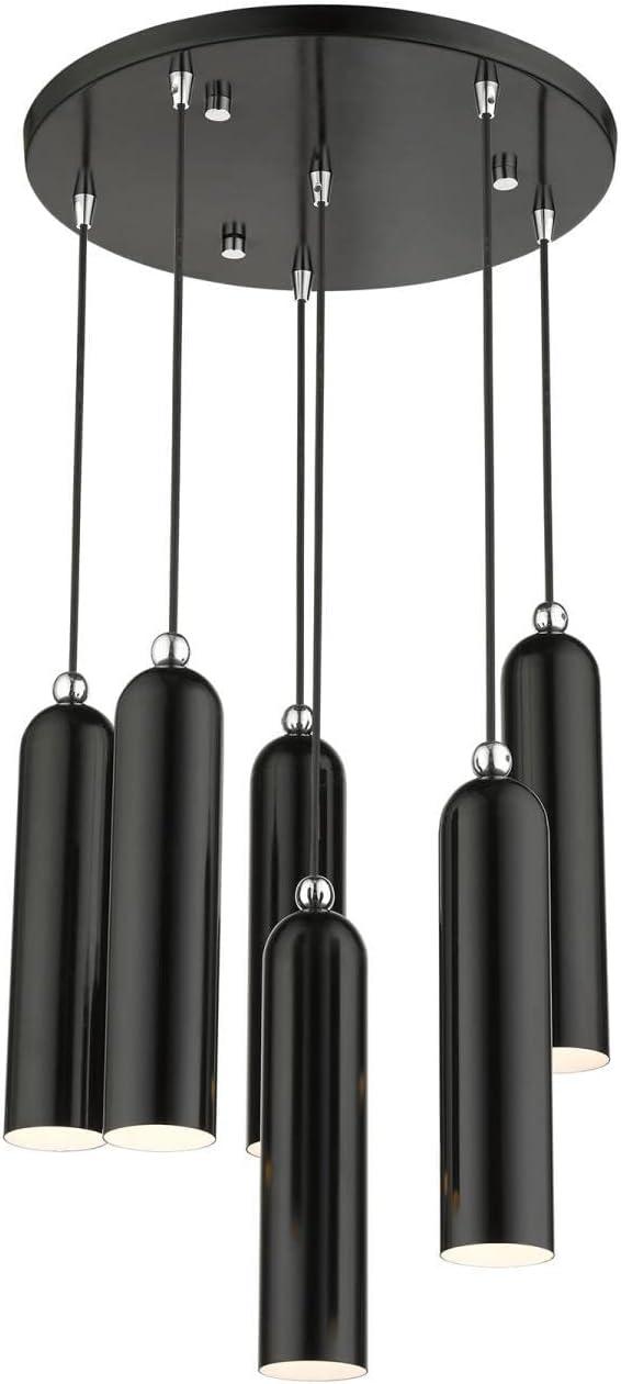 Livex Lighting Ardmore 6 - Light Pendant in  Shiny Black