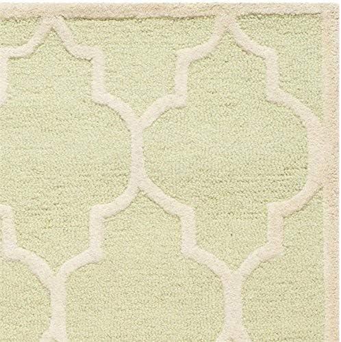 SAFAVIEH Cambridge Kevin Geometric Wool Area Rug, Light Green/Ivory, 2' x 3'