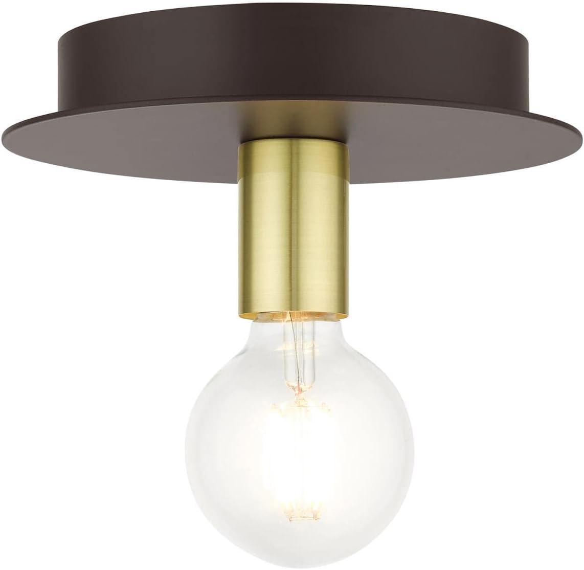 Livex Lighting Hillview 1 - Light Flush Mount in  Bronze