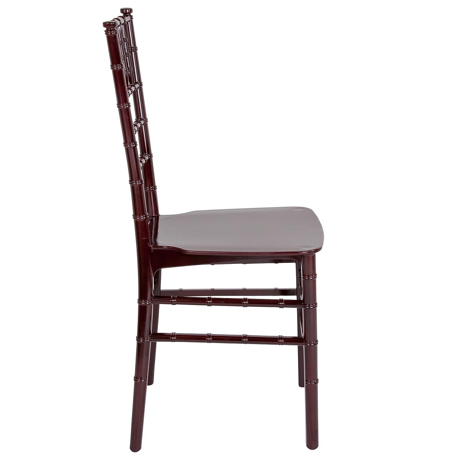 Flash Furniture 2 Pk. HERCULES Series Mahogany Resin Stacking Chiavari Chair