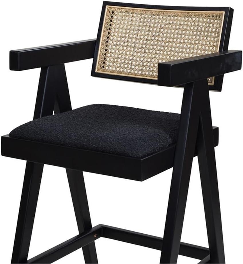 Jennifer Taylor Home Milan 29.5" Modern Resin Webbing Back Bar Stool with Arms
