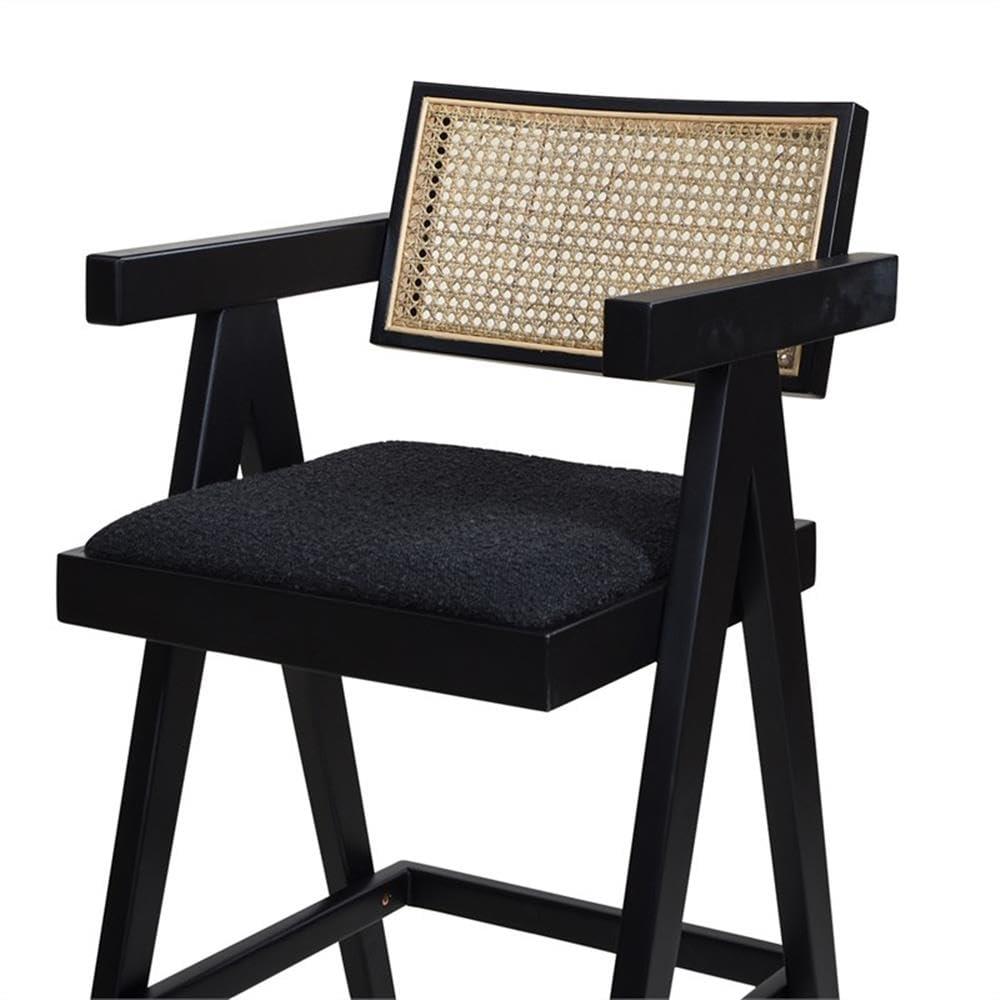 Jennifer Taylor Home Milan 29.5" Modern Resin Webbing Back Bar Stool with Arms