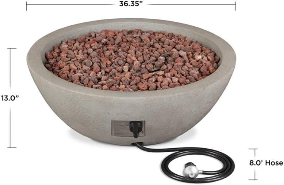 Fernanda Fire Bowl - Gray / Round