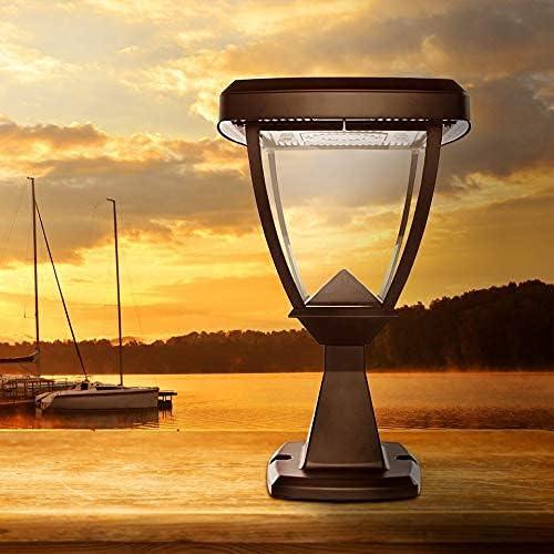 Inversee Black Cast Aluminum LED Solar Post Light