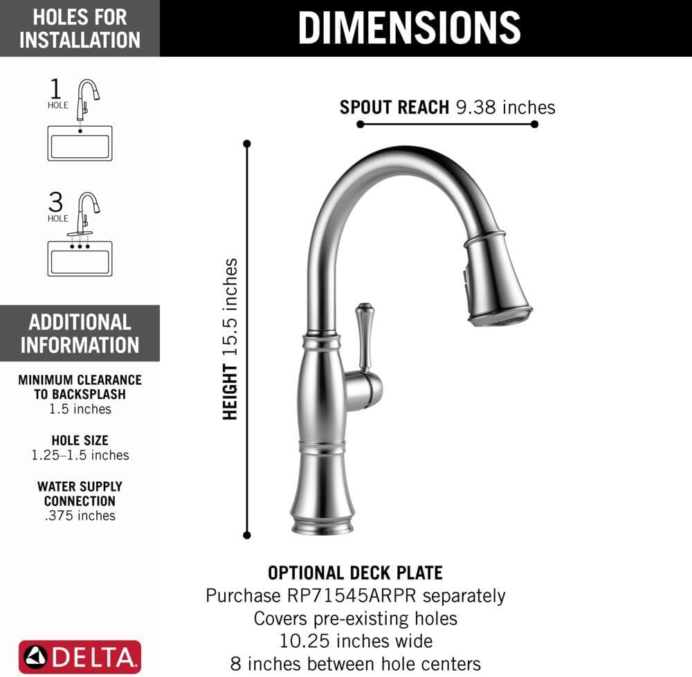 Cassidy Pull Down Sprayer Kitchen Sink Faucet, Single Handle Kitchen Faucet