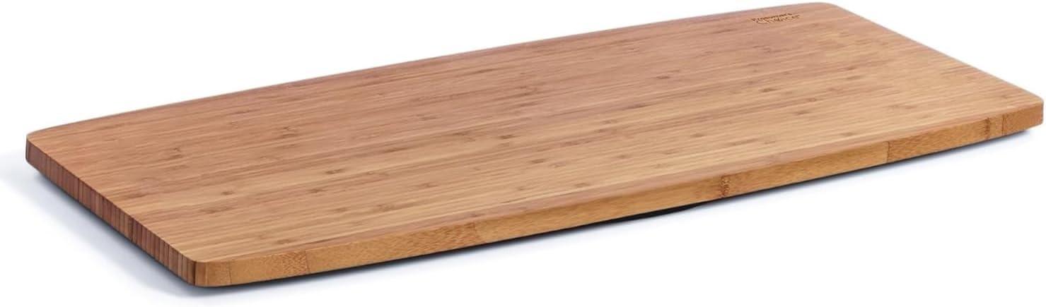 Prosumers Choice | Natural Bamboo TV Swivel Center Stand for TV, 21-Inch Base, Black 360Â° Rotation