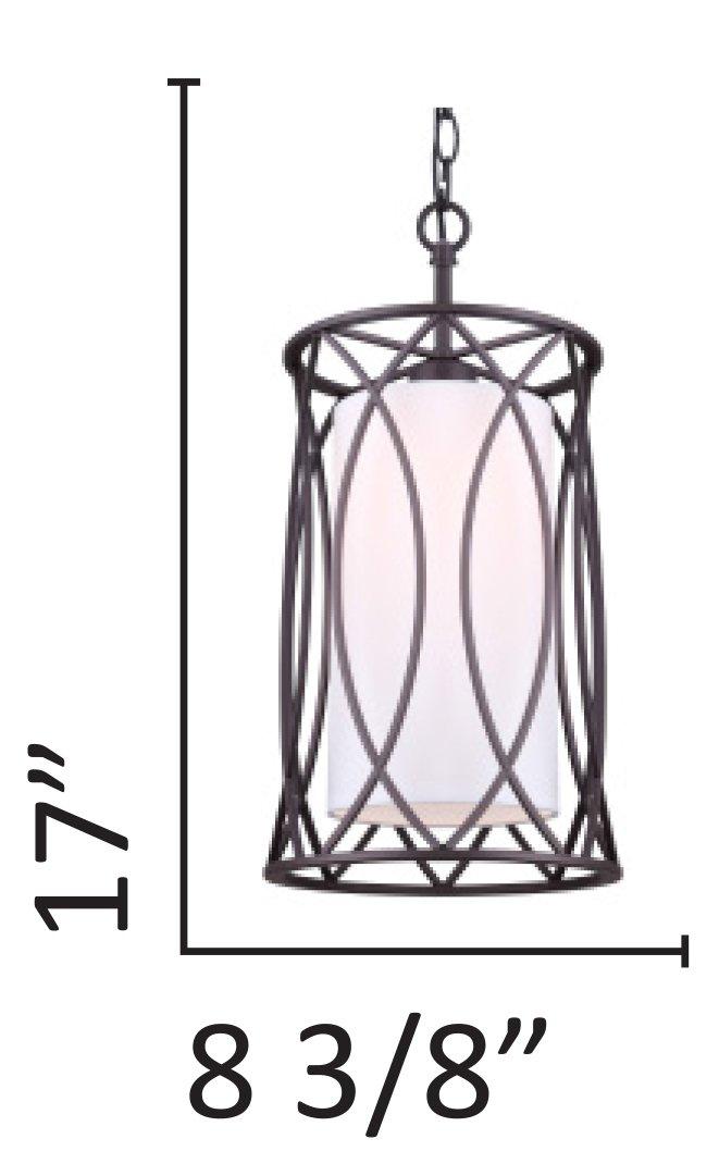 CANARM LTD. IPL320A01ORB9 Canarm LTD. Monica 1-Light Chain, Drum Pendant Oil Rubbed Bronze, 8-3/8 Inches