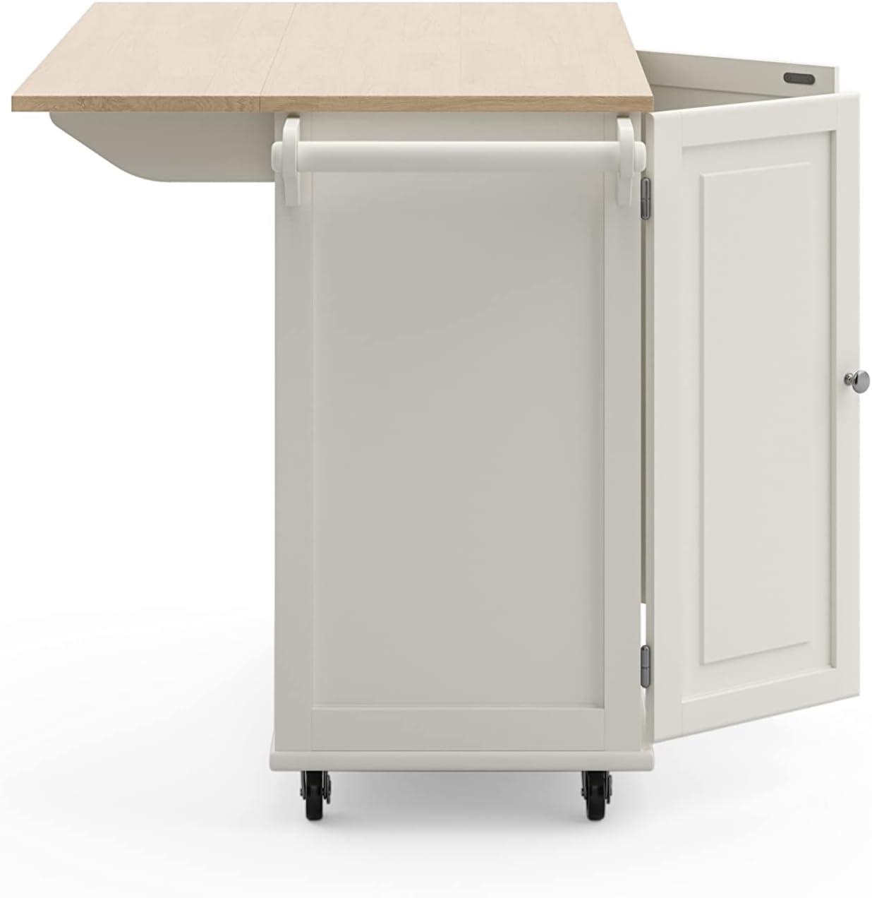 Dolly Madison Kitchen Cart with Wood Top by Homestyles