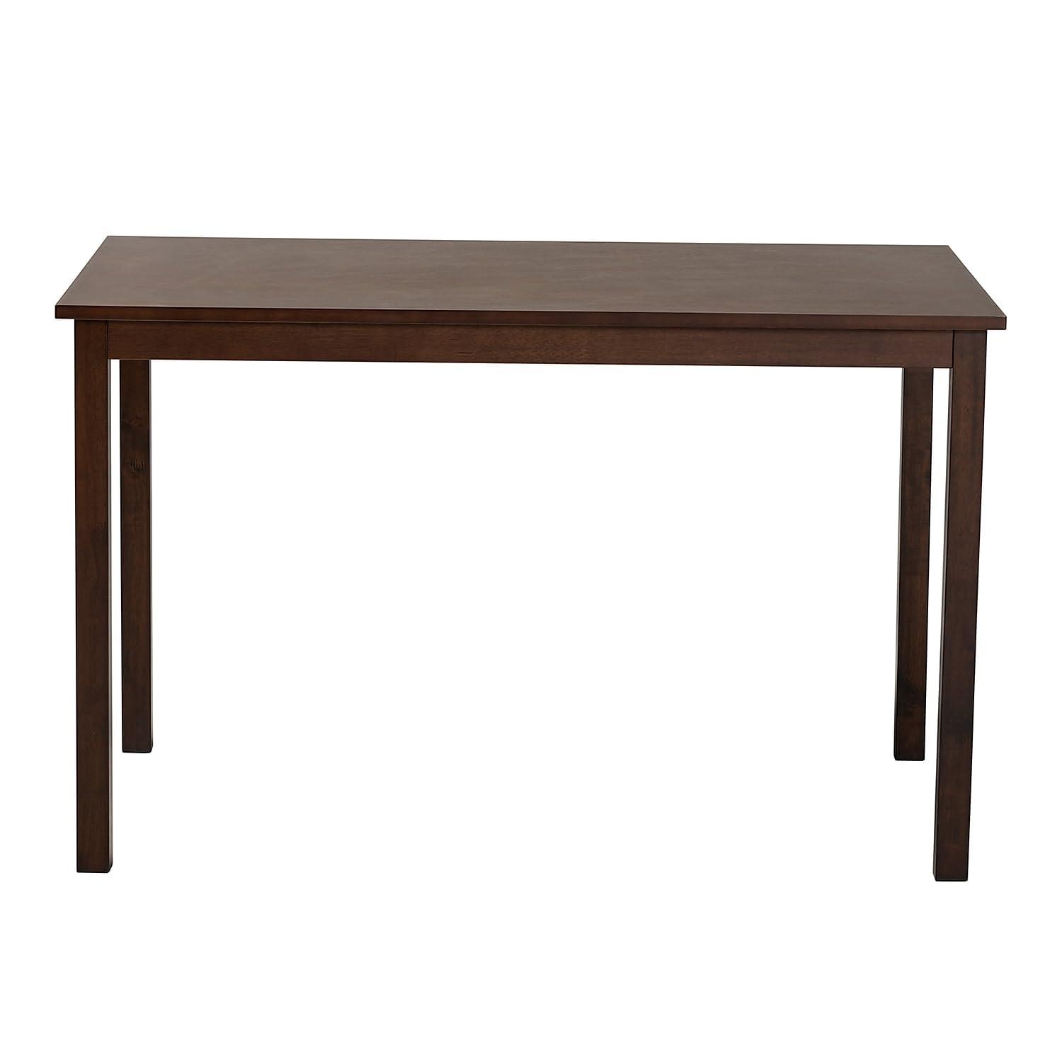 Andrew Modern Dining Table Dark Brown - Baxton Studio: Sturdy Rubberwood, Non-Extension, Seats 4