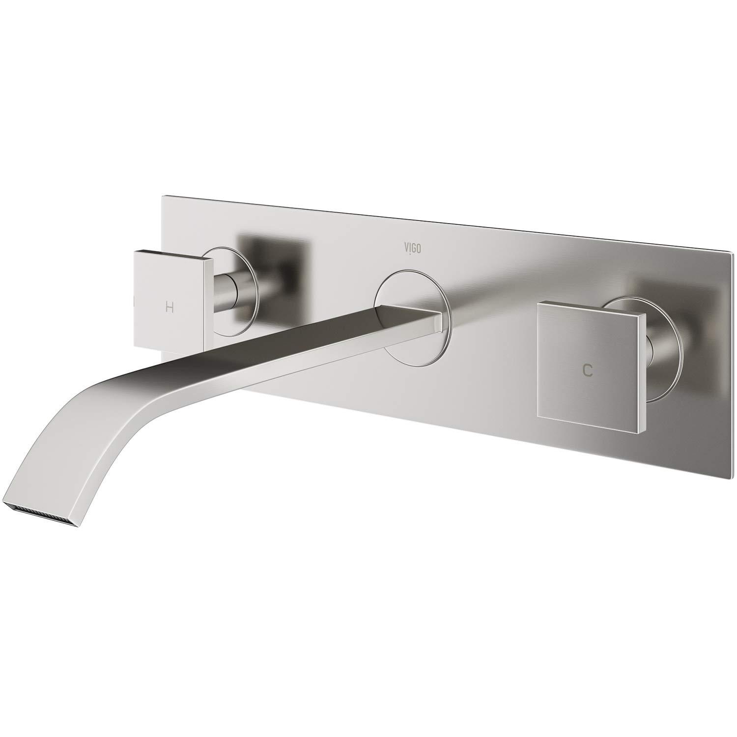 Titus 3" H Two Handle WaterSense Wall Mount Bathroom Faucet