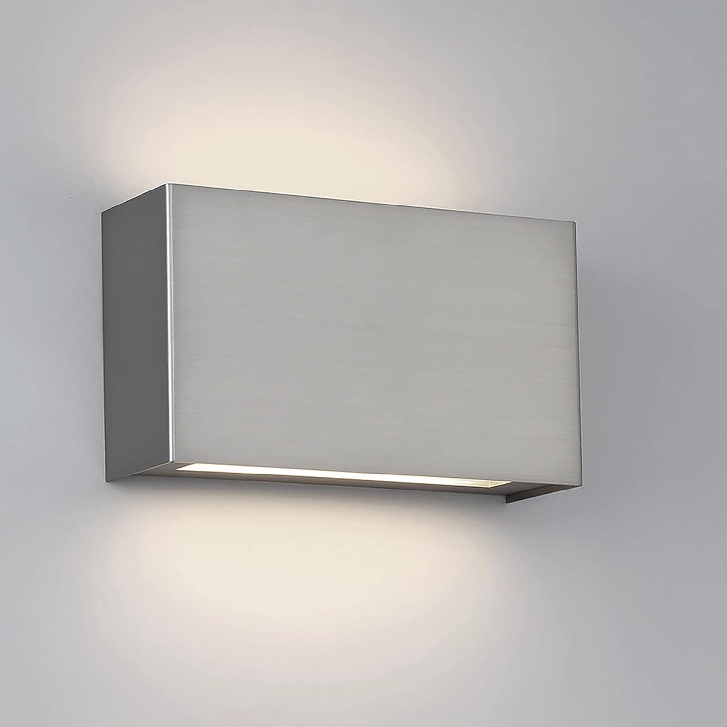 WAC Lighting Blok 1-Light LED 3000K Contemporary Aluminum Wall Sconce in Nickel