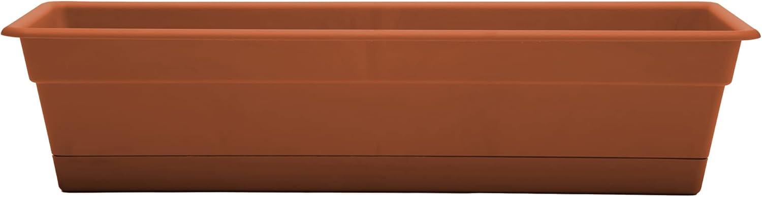 Bloem 24-in Wide Dura Cotta Resin Window Box Planter - Terra Cotta Color