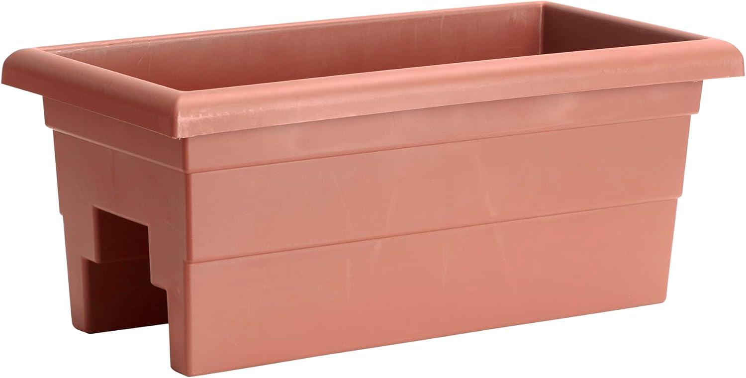 Terra Cotta 24" Plastic Rail Planter