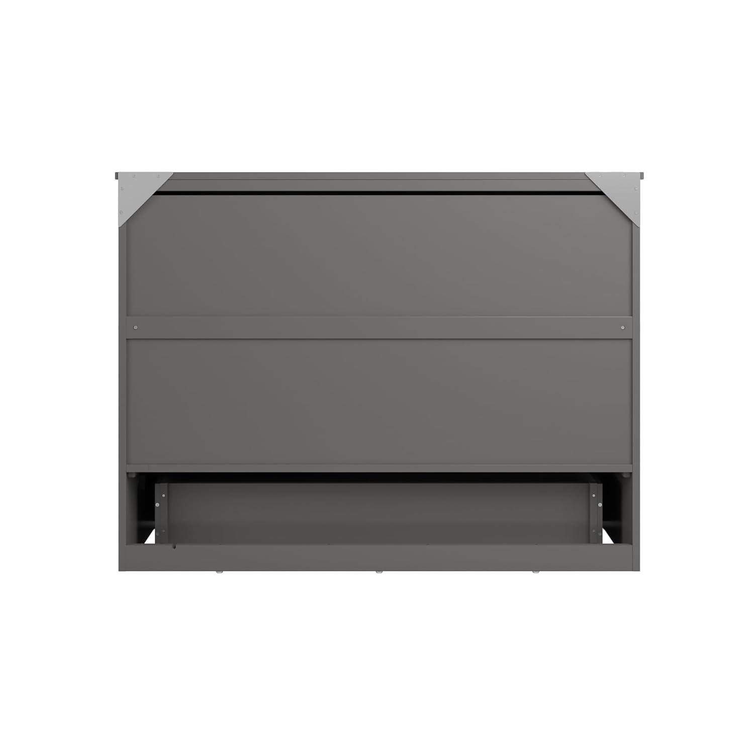 Full Northfield Murphy Bed Chest in Gray