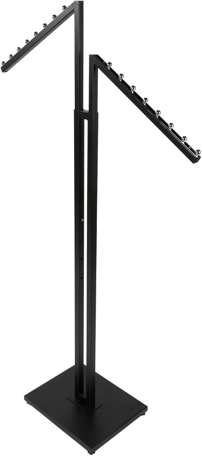 SSWBasics Black 2-Way Clothing Rack with Slant Arms
