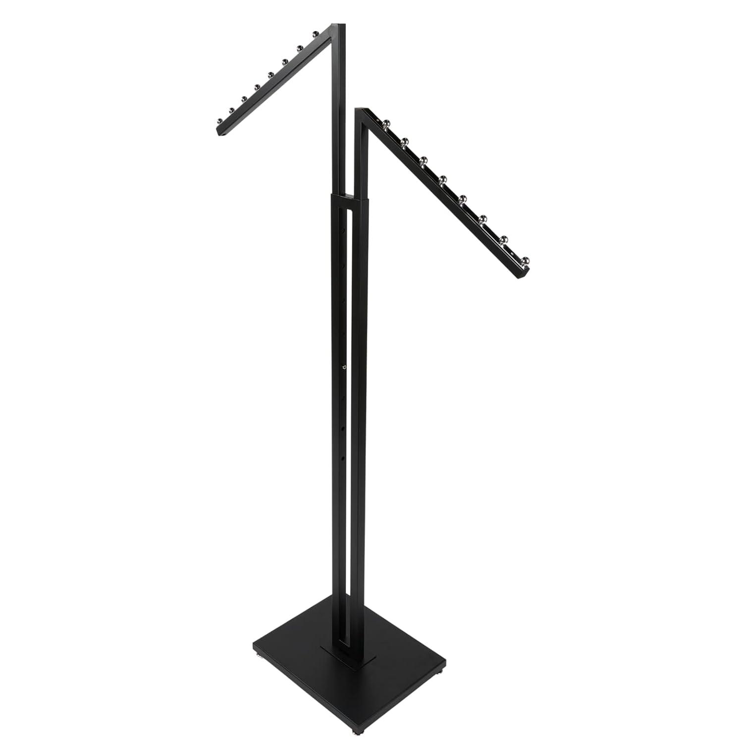 SSWBasics Black 2-Way Clothing Rack with Slant Arms