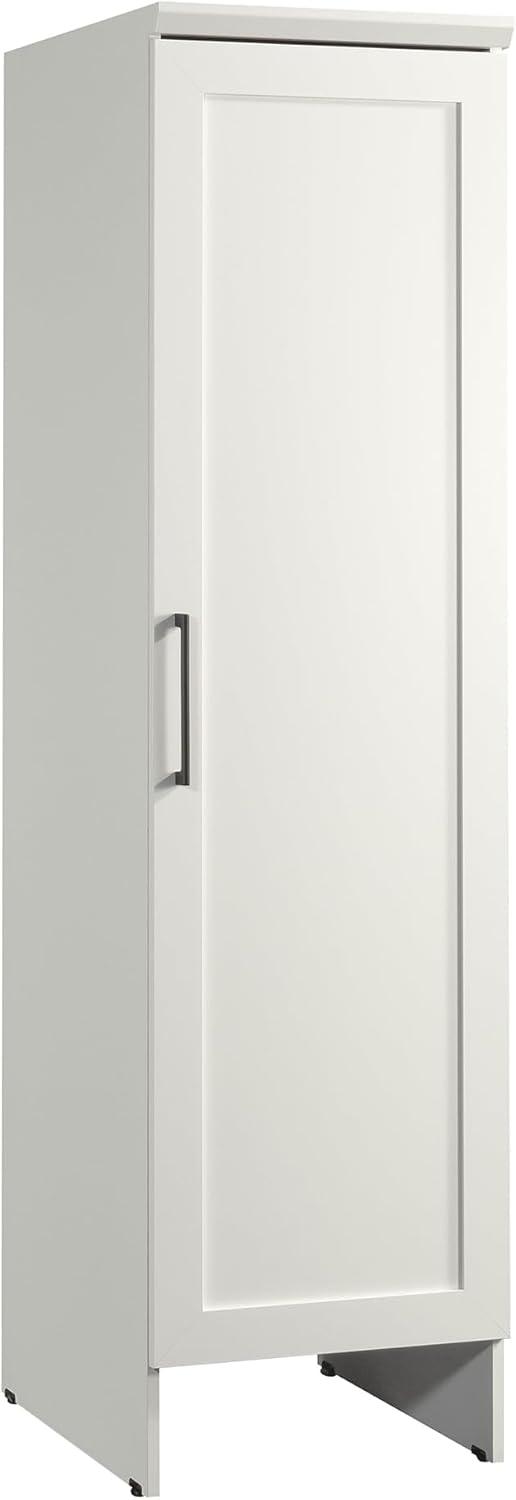 Sauder Homeplus Robot Vacuum Storage Cabinet Glacier White