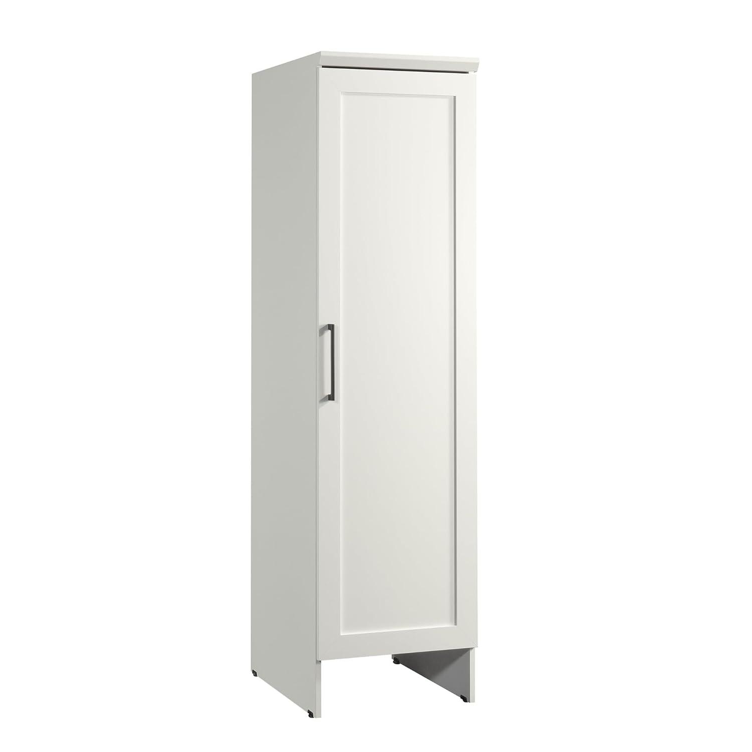 Sauder Homeplus Robot Vacuum Storage Cabinet Glacier White