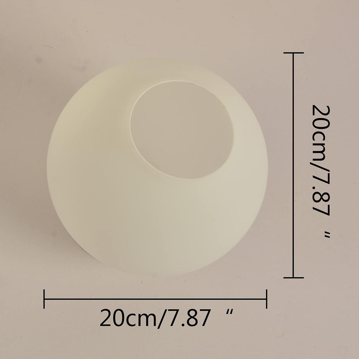 White Frosted Glass Globe Shade for Pendant Light