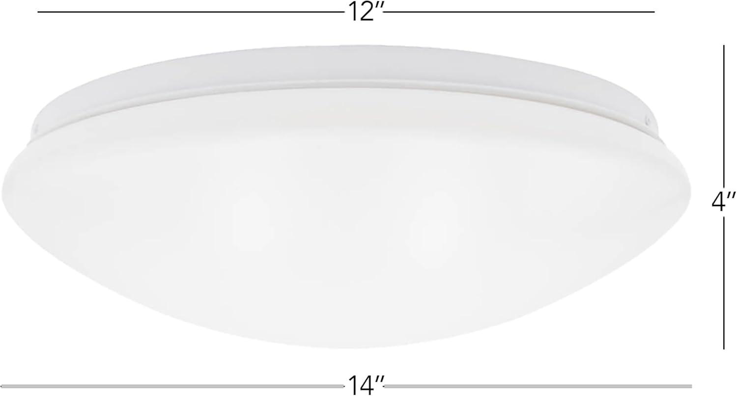 Maxxima 14 in. LED Flush Mount Ceiling Mushroom Light Fixture - Indoor Dimmable Dome Light, 3000K Warm White, 1600 Lumens, Ideal for Bedroom, Kitchen, and Entryway