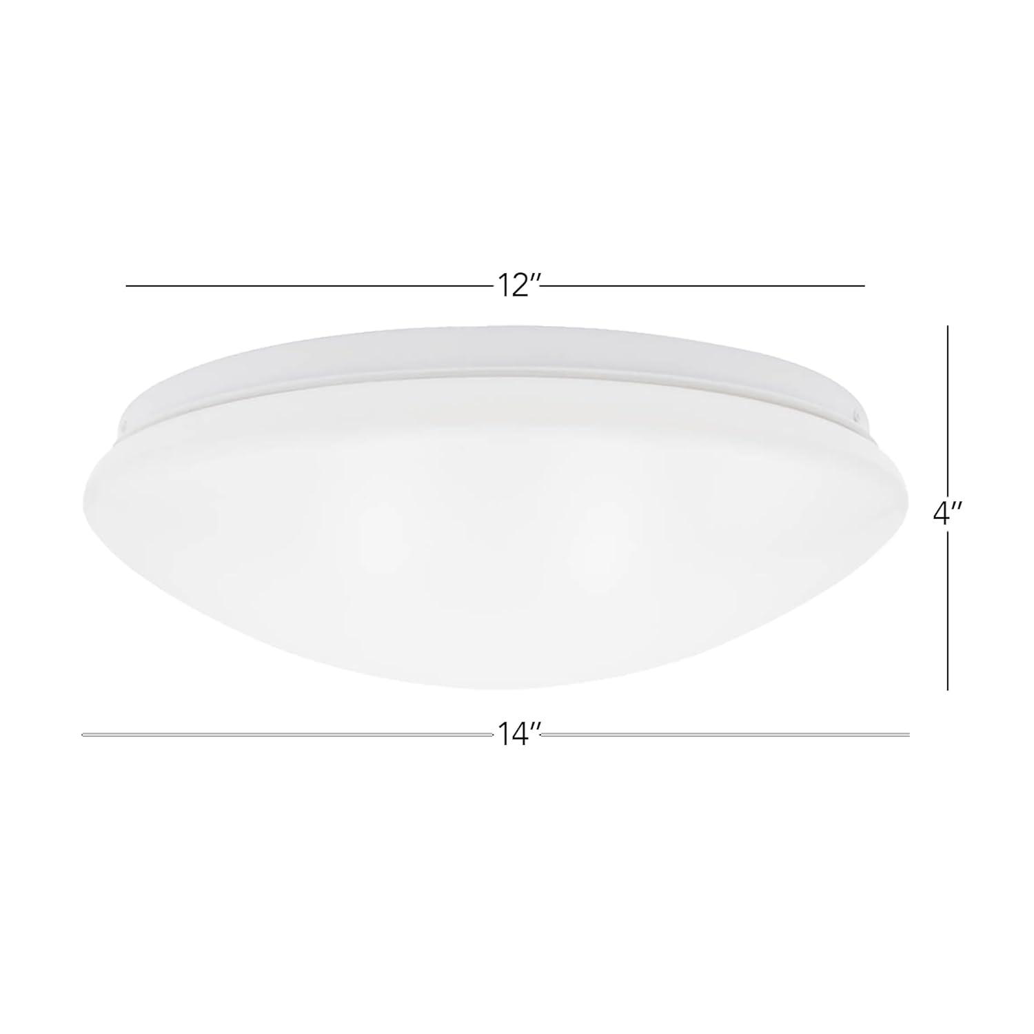 Maxxima 14 in. LED Flush Mount Ceiling Mushroom Light Fixture - Indoor Dimmable Dome Light, 3000K Warm White, 1600 Lumens, Ideal for Bedroom, Kitchen, and Entryway