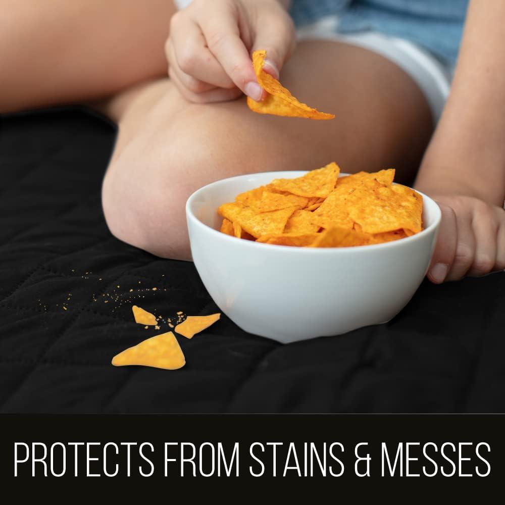 Sofa Shield Sectional Slip Cover, Large Cushion Protector for 30x30" Seat, Light Gray Charcoal